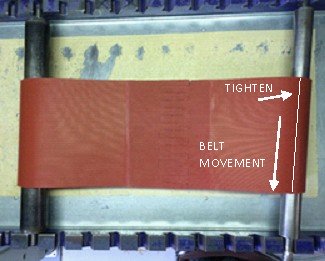 Alignement et tension d'une bande de convoyeur B